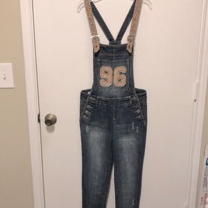 Hot Kiss Bib  Overall Jean Y2K Ava SZ 3 Denim